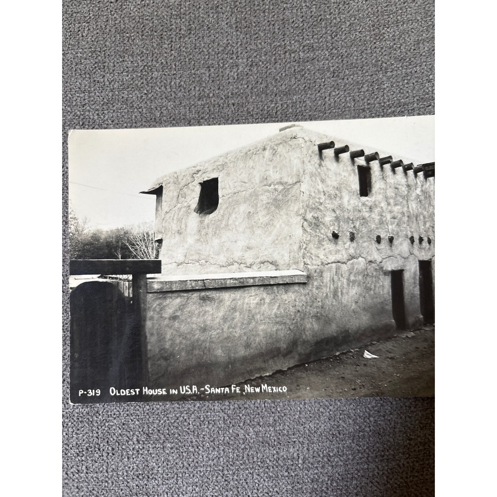 Vintage Oldest House in USA Santa Fe New Mexico RPPC Postcard S.W. Post Card Co - Picture 2 of 4